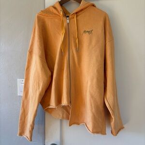 BTS Jungkook Artist Collection ARMYST Unisex Hoodie Size XL Mustard Yellow Zip